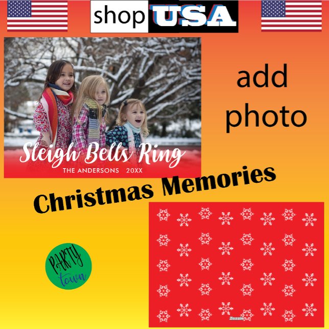 Skriptöverlägg 🎶 Sleigh Klockor Ring Helgdag Card Julkort (Skapare uppladdad)