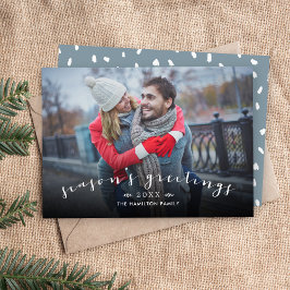 Skriptöverläggningsfoto för Chicen Greetings för s Julkort