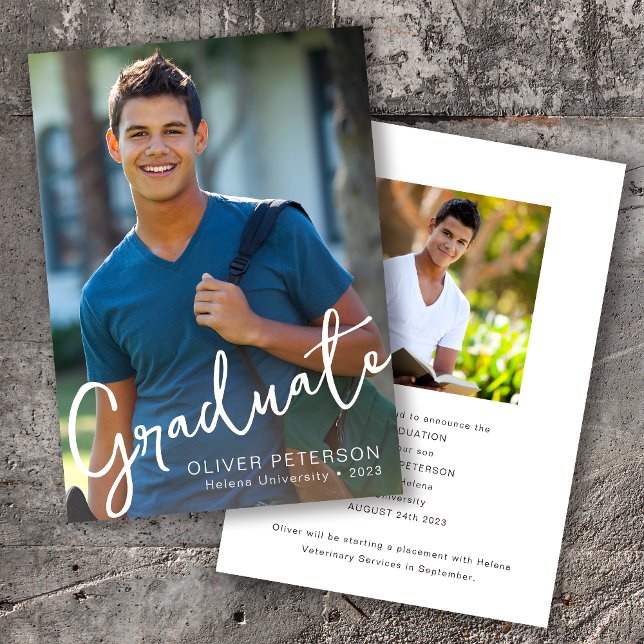 Skriptöverläggningsmeddelande för Photo Studenten Inbjudningar (Skapare uppladdad)