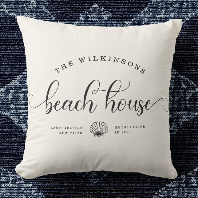 Skriptplats för Modern Beach House-Namn Kudde (Skapare uppladdad)