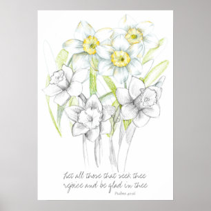 Skriptpsalms 40:16 Bordsdukar Poster