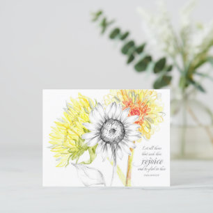 Skriptpsalms 40-bönekortets Gult Solblommor Vykort