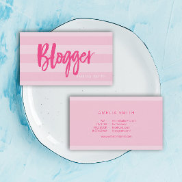 SkriptRand i Preppy Rosa Bloggare Social Media Visitkort