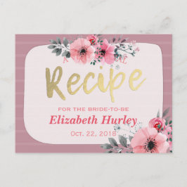 Skriptrecept för Guld-Blommigt, Möhippa Inbjudan Vykort