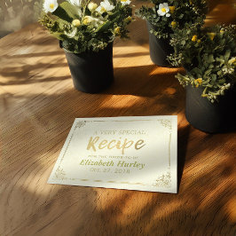 Skriptrecept för Ram Möhippa i Guld i chic Blommig Inbjudan Vykort