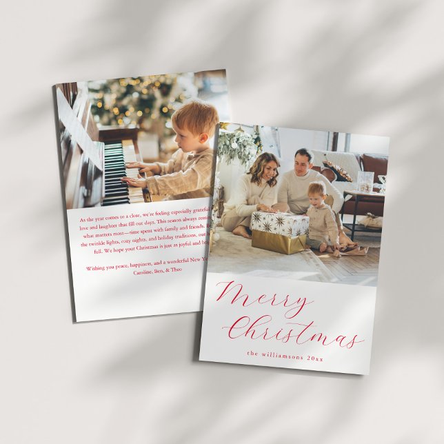 SkriptRed Simple God jul Photo Brev Julkort (Skapare uppladdad)