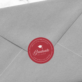 Skriptredigerbart skript för rityta i Färg Student Runt Klistermärke