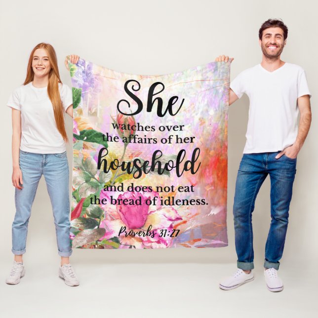 Skriptren 31:27 Mors dag Fleecefilt (På plats)