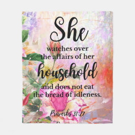 Skriptren 31:27 Mors dag Fleecefilt