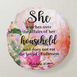 Skriptren 31:27 Mors dag Rund Kudde