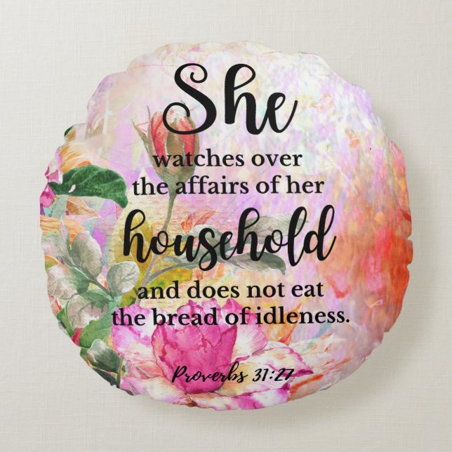 Skriptren 31:27 Mors dag Rund Kudde (Framsidan)