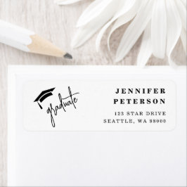 SkriptReturadress för Student Studentmössa Returadress Etikett