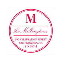 SkriptReturadress i Namn i monogram-familjen i cir