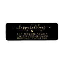 SkriptReturadressen Black Guld Glad helg