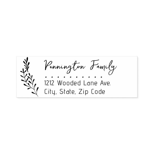 SkriptReturadressen Gren Family Namn Självfärgande Stämpel (Design)