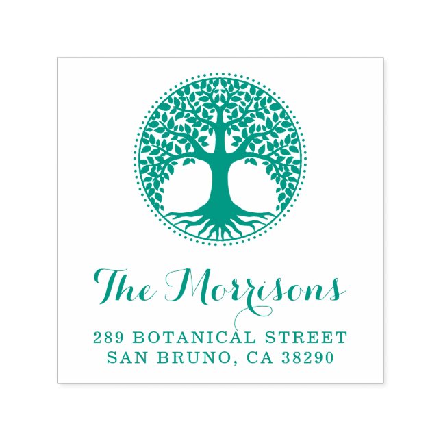 SkriptReturadressen Livets träd Family Namn Självfärgande Stämpel (Design)