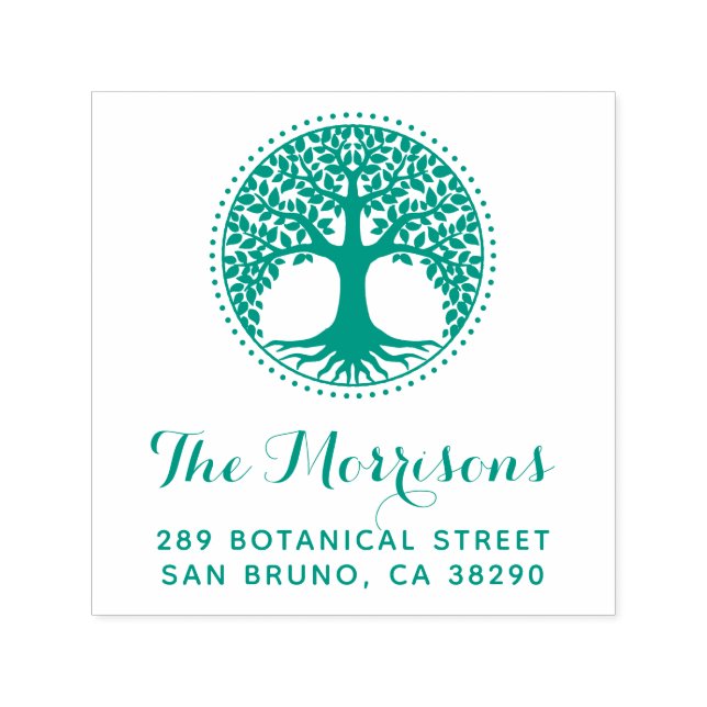 SkriptReturadressen Livets träd Family Namn Självfärgande Stämpel (Design)