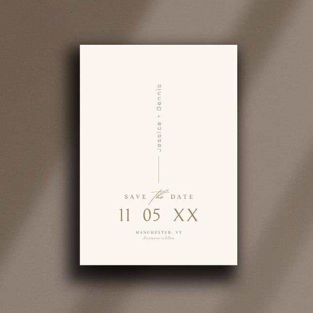 Skriptruta för modern minimal Elegant Spara datum Inbjudningar (Skapare uppladdad)