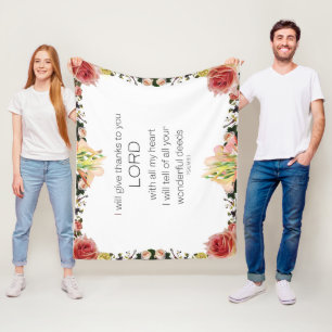 Skriptsalm 9, Blommigt Fleecefilt