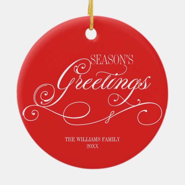 Skriptsäsongens hälsningar, Helgdag Julgransprydnad Keramik (Baksidan)