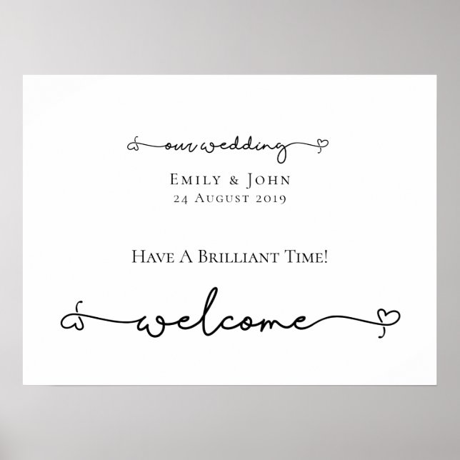 Skriptsignalen för vårt välkomsthjärtstillestånd i poster (Framsidan)