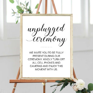 Skriptsignatur för Elegant av Ceremony-Bröllop Poster