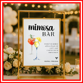 Skriptsignatur för Mimosa Pub Bröllop Pub Poster