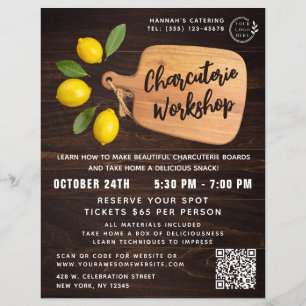 Skriptskript för citruskokning av trä reklamblad