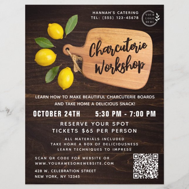 Skriptskript för citruskokning av trä reklamblad (Framsidan)