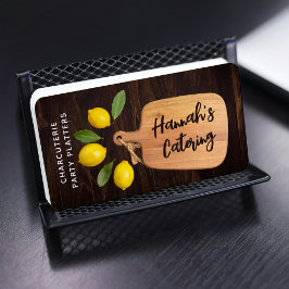 Skriptskript för citruskokning av trä visitkort