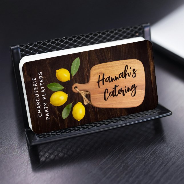 Skriptskript för citruskokning av trä visitkort (Skapare uppladdad)