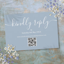 Skriptskript för Dusty Blue QR-Elegant - vänligt s