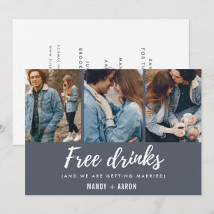 Skriptskript för gratis dryck Photo Bröllop spara  Datumet