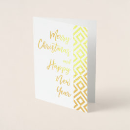 Skriptskript för guld God jul Gott nytt år Folierat Kort