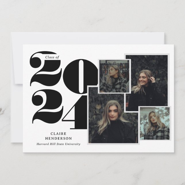 Skriptskript för klasstypografi Photo Collage Stud Meddelande (Framsida)