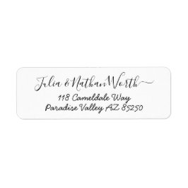 Skriptskript för livlig teckensnittskalligrafi, Re Returadress Etikett