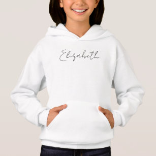 Skriptskript för Namn-hoodie-mallen för flickor, h T Shirt