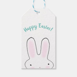 Skriptskript för söt Påskhare i glad påsk-anpassni Presentetikett