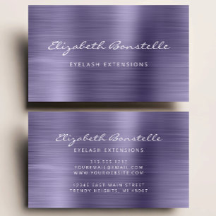 Skriptskript i Lavender Brushed Metall Makeup Arti Visitkort