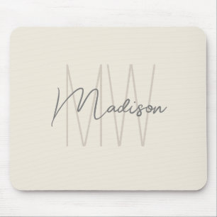 Skriptskript i Modern Monogram Namn Musmatta