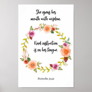 Skriptskript i mors dag - nedre vattenfärg poster