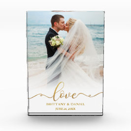 Skriptskript kärlek Elegant Guld Bride Groom Bröll