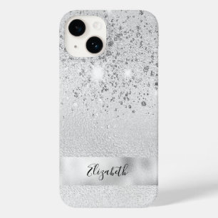 Skriptskript snyggt för namn i silver glitter