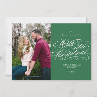 Skriptskrivet Merry Little jul-Helgdag-kort Julkort