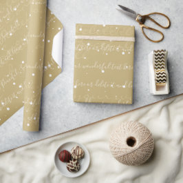 Skriptsnödtext för Guld-minimalistisk Anpassningsb Presentpapper