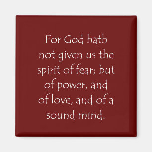Skriptsoffert 2 Timothy 1 7 Magnet