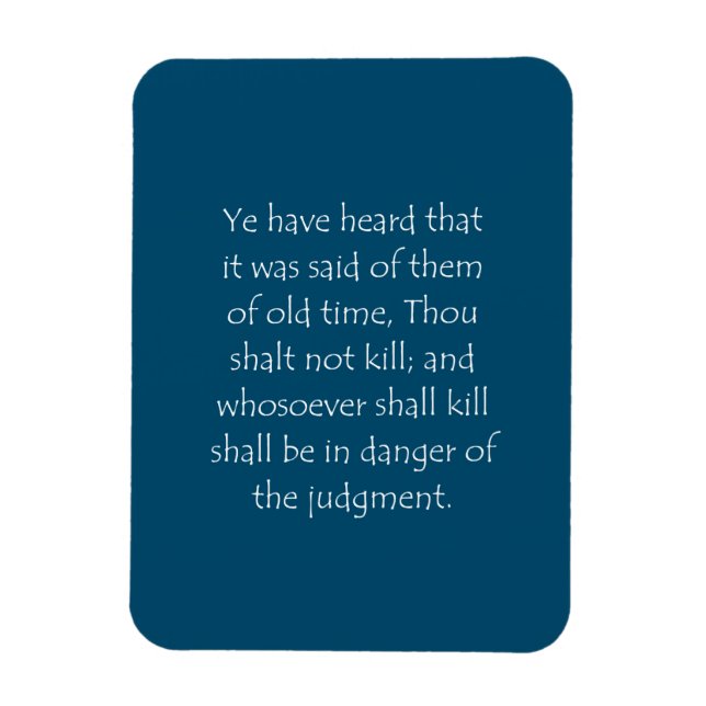 Skriptsoffert Matthew 5 21 Magnet (Vertikal)
