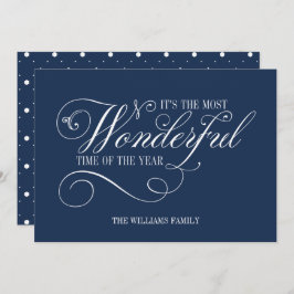 Skriptstil, den mest underbara tiden på året julkort