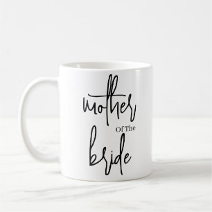 Skriptsvart bröllop-kaffe budens mamma kaffemugg