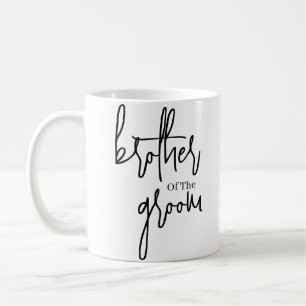 Skriptsvart bror till groom bröllop-kaffe kaffemugg